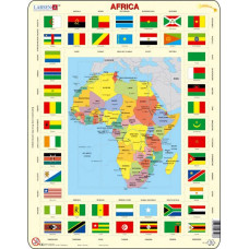 Larsen maxi puzzle 70 db-os Afrika térkép és zászlók KL3