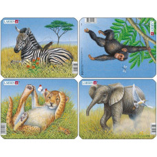 Larsen mini puzzle 9 db-os Afrikai állatok M9
